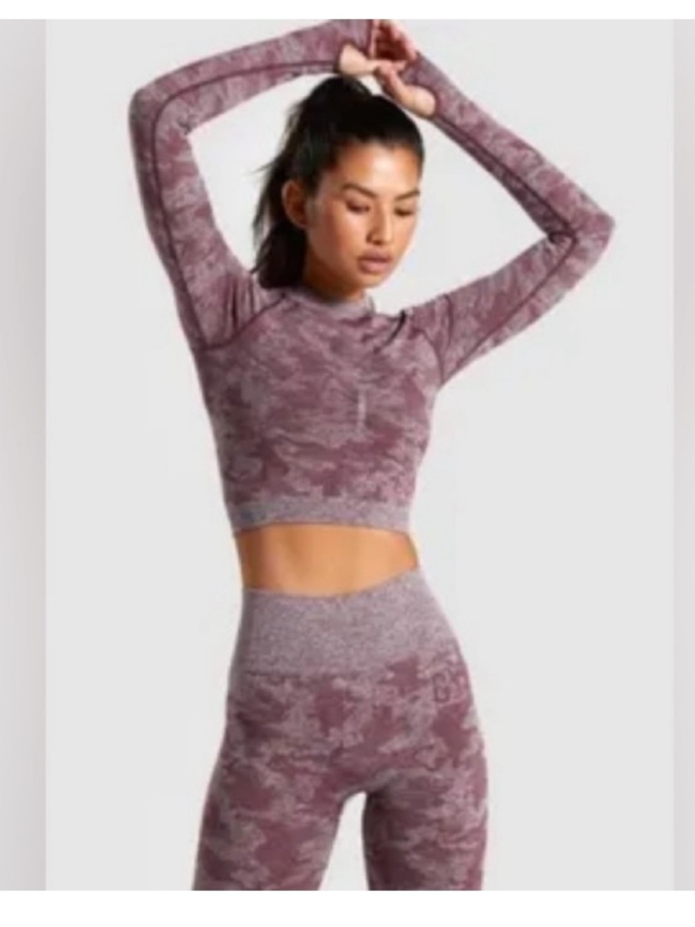 GymShark Berry Camo Set